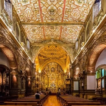 Inside Iglesia de San Francisco, Quito, Ecuador